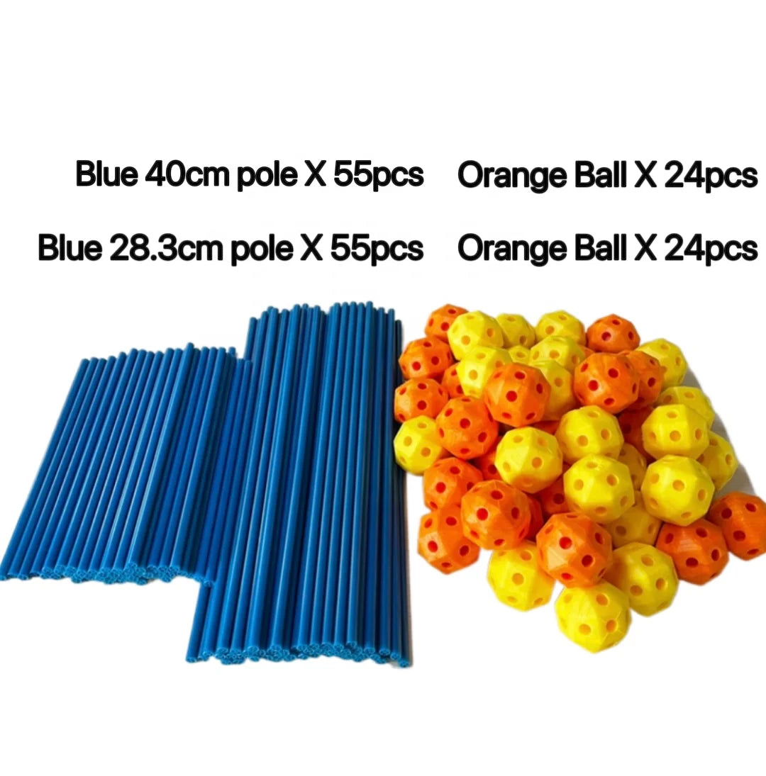 Unisex 158pcs Educational Sports-Themed Building Blocks Puzzle Set 5-7 Years Kids PP Plastic Pieces for Boys and Girls Games