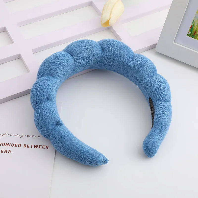 Customized Women's Sponge Skincare Headbands Yogic Makeup Spa Face Wash Hair Accessories Towel Cloth Customizable Headbands