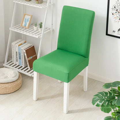 Simple Modern Household Dining Chair Slipcover Half-Pack Stretch Polyester Cover Wear-Resistant and Dustproof