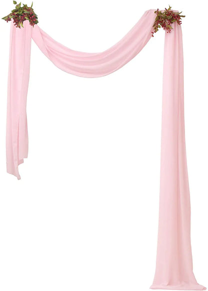 70X500cm Rust Chiffon Wedding Arch Draping Fabric Terracotta Solid Drapery Ceremony Reception Backdrop Curtain Party Swag Decor