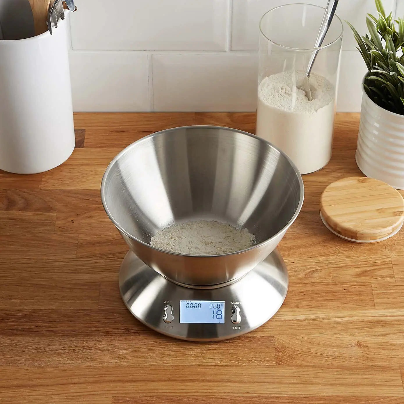 Bowl Stainless Steel Kitchen Scale 5KG 1.8L Digital Nutrition Food Weighing Scale