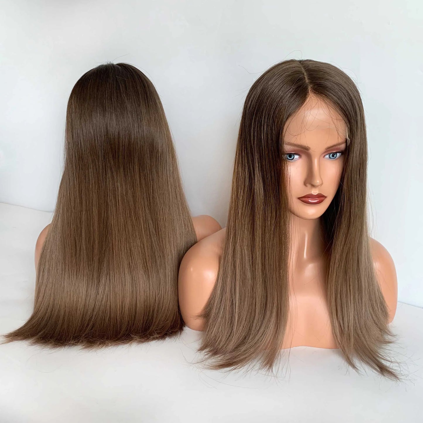 Fasimei Factory Luxury Human Hair Russian Hair Jewish Wig Natural Wavy Lace  Top Jewish Kosher Wig