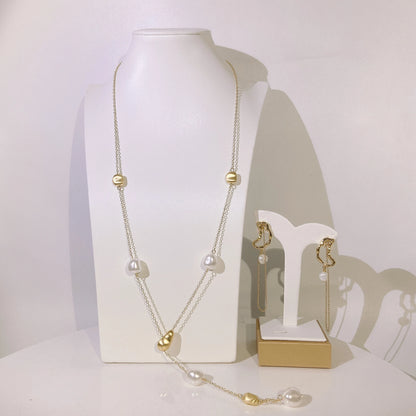 Zhuerrui Cheap African Gold Jewelry Sets Fashion Sweater Chain Jewelry Set Exquisite Women's Costume Accessories HV2301525