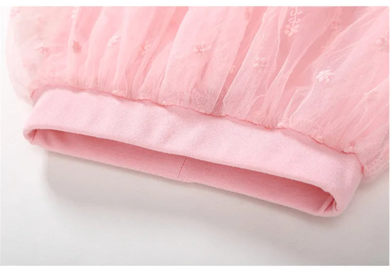 Girls Lace Princess Skirt Leggings - Premium Cotton Blend Pants for Kids Ages 2-6 Years