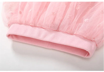 Girls Lace Princess Skirt Leggings - Premium Cotton Blend Pants for Kids Ages 2-6 Years