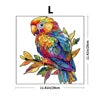 Laser Cutting Colourful Parrot Theme Wooden Jigsaw Puzzle Irregularly Shaped Puzzle Piece Animal 3D Jigsaw Puzzle