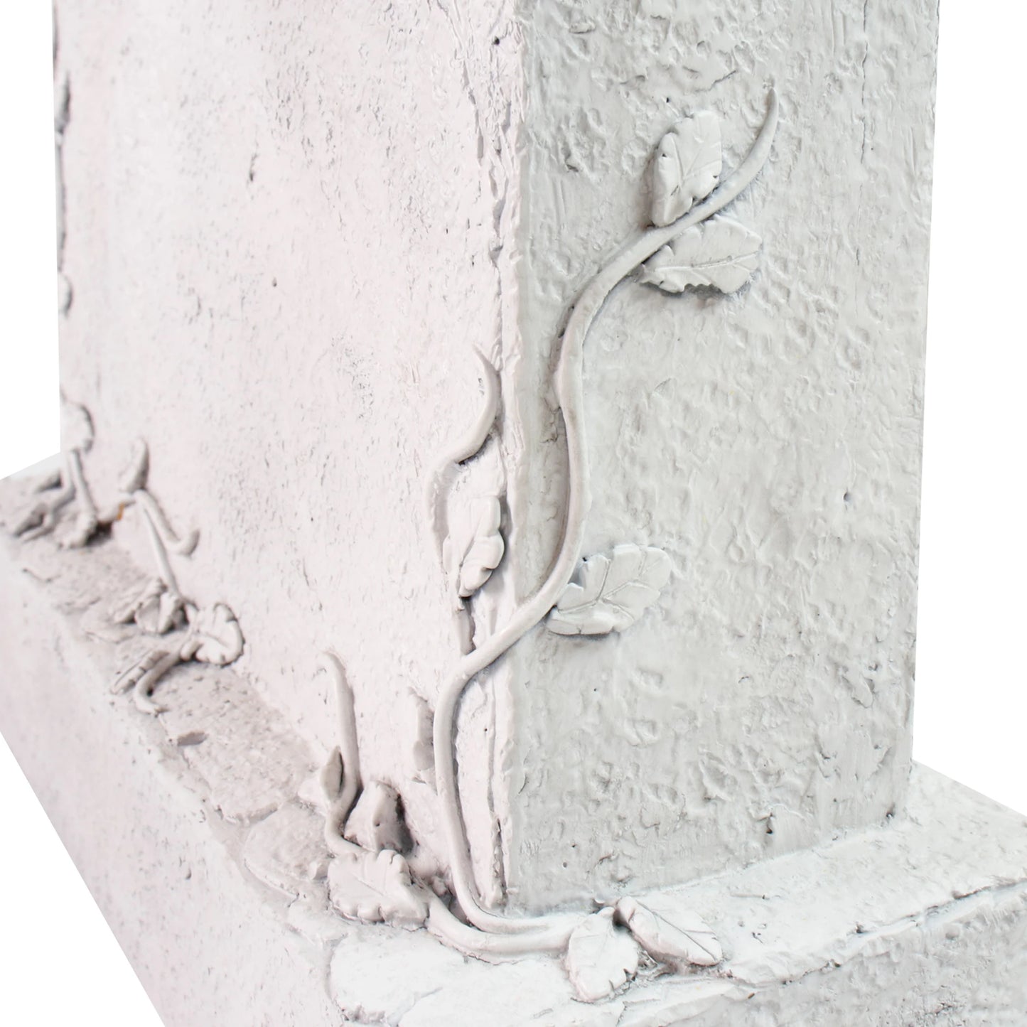 Pet Cat-Themed White Resin Tombstone Hand-painted Memorial Art Statue for Outdoor Garden & Pet