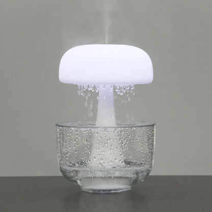 Christmas Gift White Noise Machine Rain Drop Humidifier Mushroom Rain Cloud Humidifier Raindrop Lamp Table Rain Water Diffuser