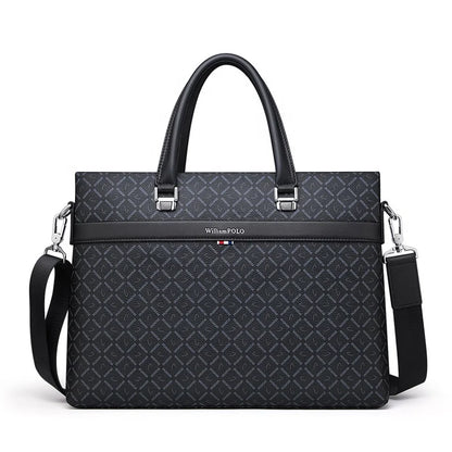 Business Men Office Bag Casual Men Briefcase Leather Laptop Bags Luxury 14 Inch Laptop PVC Briefcase Bag