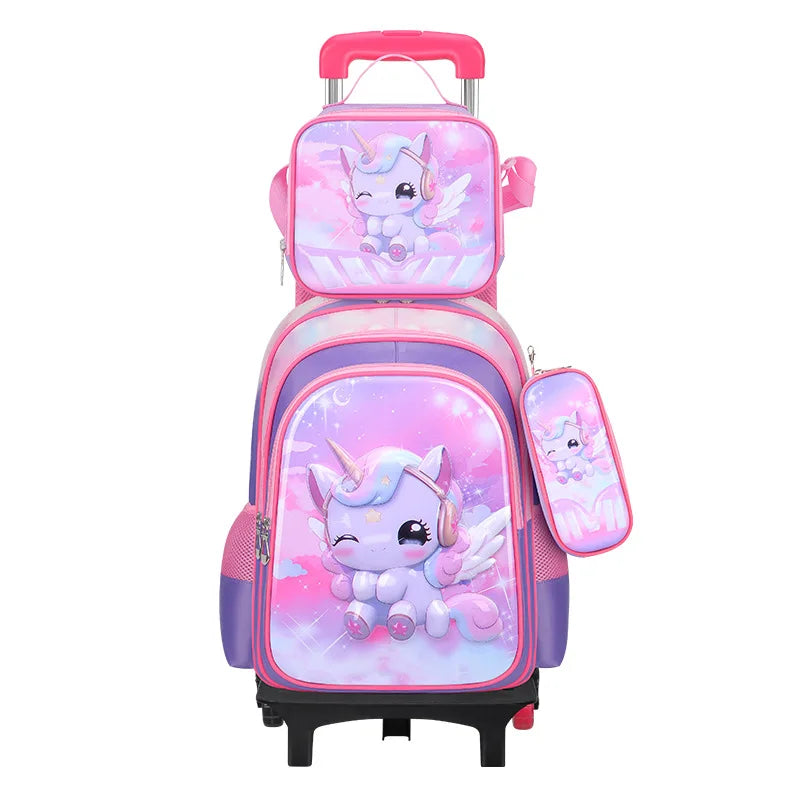3D Cartoon Children 16 Inch 3PCS School  Bags Set Kids School Backpack  With Pencil Case and Lunch Container for Boy Girl