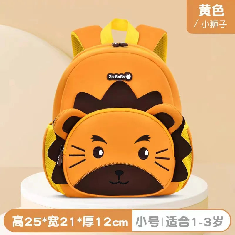 Lightweight Double Shoulder Backpack for Boys Sesame Cartoon Design Kindergarten New Year Gift Mini Diving Material School Bag