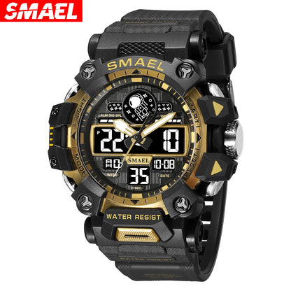 NEW Style SMAEL 8078 Electronic Watches Men's Student Watch Outdoor Sports Luminous Multi-function Quartz Digital Watch Relojes