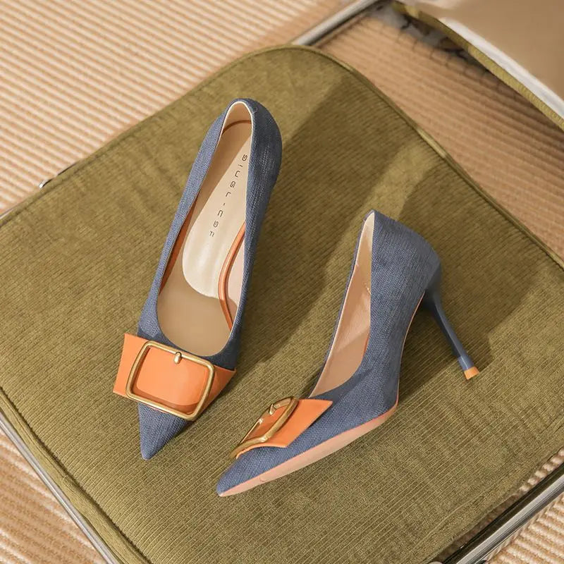 New Color 8CM Talon Haut 2024 Luxury Job Shoe Pump Designer Shoes Women Heels