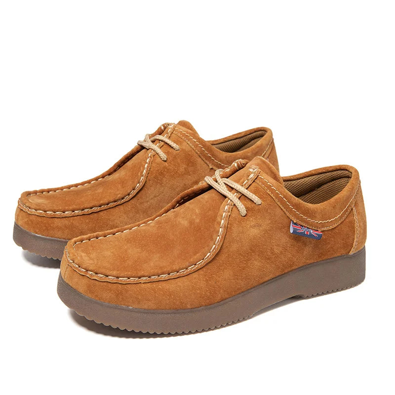New Styles Wholesale High Quality Loafer Suede Shoes Leather Casual Slip-on Man Boots England Design Low Price Factory Flat