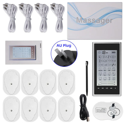 4 Output Channel 24 Modes EMS Eletric Professional Muscle Stimulation Physiotherapy Tens Electrodes Machines Body Massager Pads