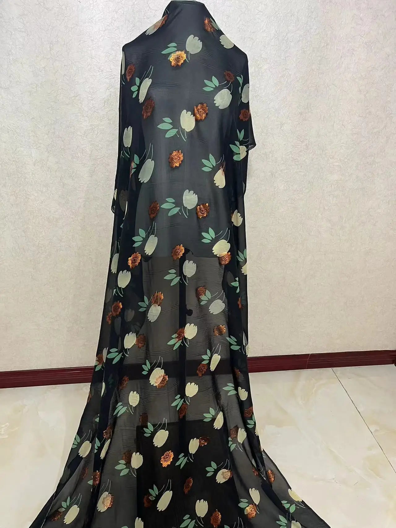 New Style Cheap Price 114cm Width Somali Dirac Dress for Women 3.5 Meters Length Woven Printed Polyester Fabric for Bags Girls