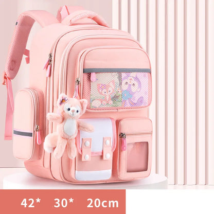 Fashion British Style Students 1-6 Grade School Bags to Reduce the Burden of Lightweight Shoulder Bag Mochila Escolar