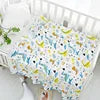 Low Price in Stock 2 Layer Bamboo Cotton Baby Muslin Dream Blanket 47*47 High Quality 100% Cotton Swaddle Muslin Blanket