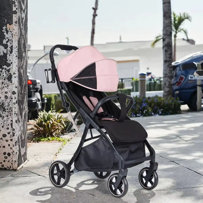 China Mall Baby Stroller Two-in-one Portable Lightweight Foldable Can Be Used Outdoors and in Cafes pink