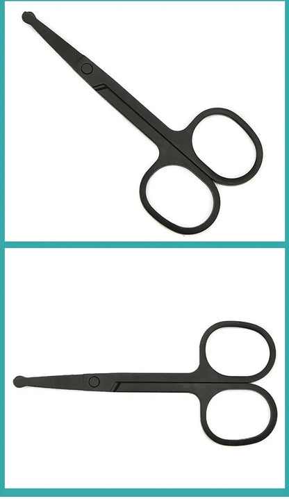 Nose Hair Scissors Mini Stainless Steel Round Head Beauty Trimmer Nose Hair Trimmer Portable Ergonomics Nose Hair Cutter