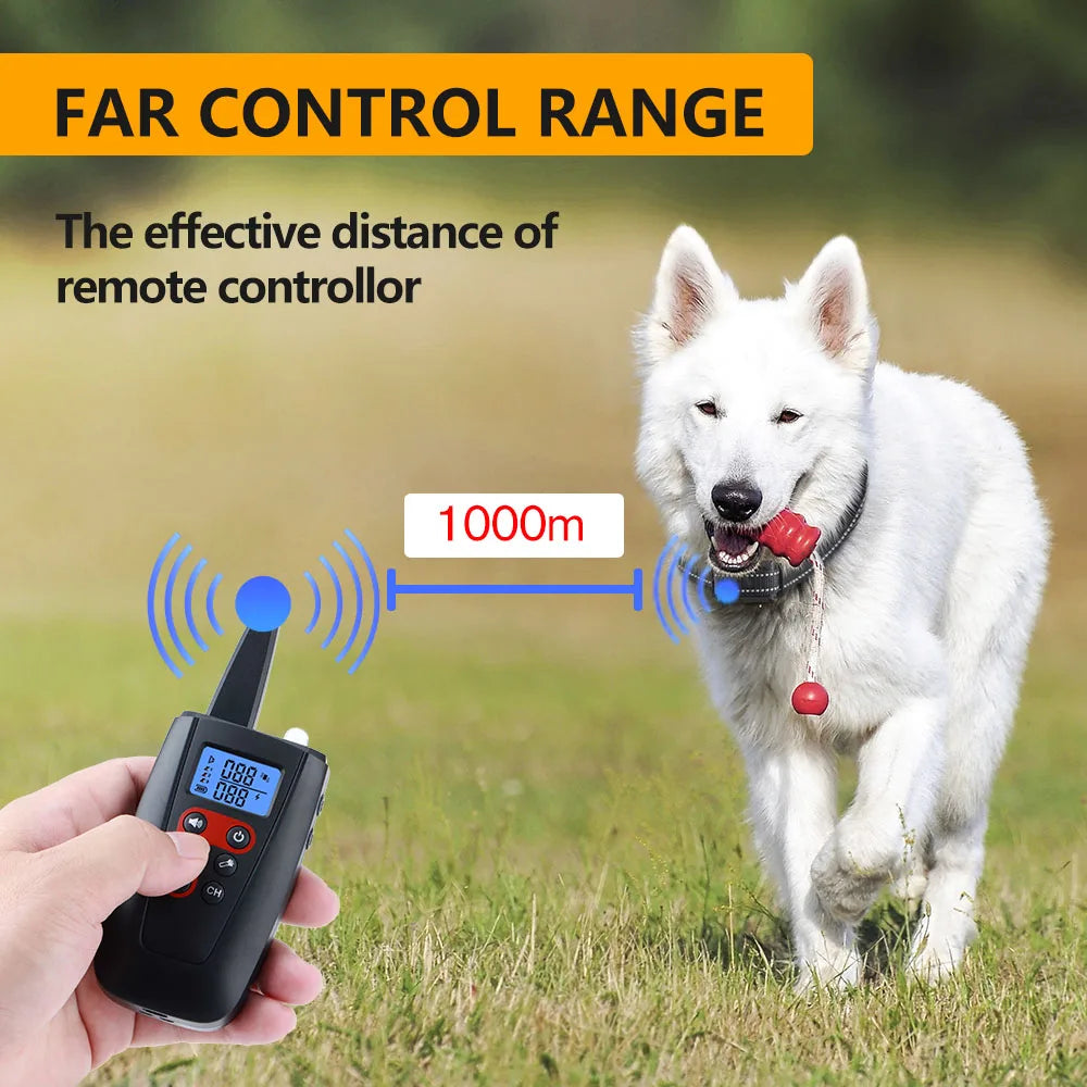 Hot Pet Training Collar Long Range Remote Control Pet Electric Shock Vibrate Behavior Dog Collar