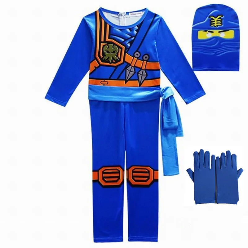 Leg Kids Ninja Cosplay Costume 3 Jumpsuit Set Halloween and Christmas Party Costume Street Costume Ninja