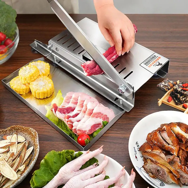 Stainless Steel Meat Slicer Meat Slicer Bone Cutting Machine Minced Lamb Bone Meat Cutter Chicken Duck Fish Ribs Lamb Cutting