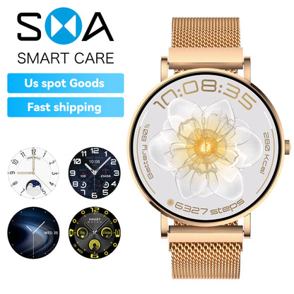 Fashion Women Smart Watch USA Stock AM28 Style 3ATM Waterproof Fitness Tracker Smartwatch