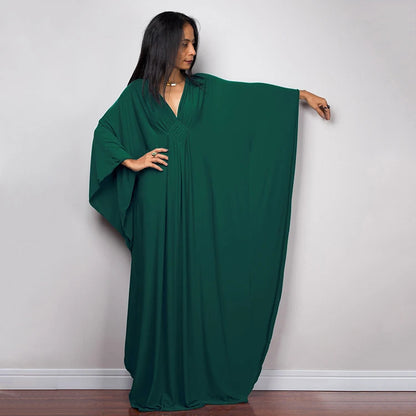 Trendy Design Knot Beach Maxi Dresses Solid V Neck Women Dress Clothing