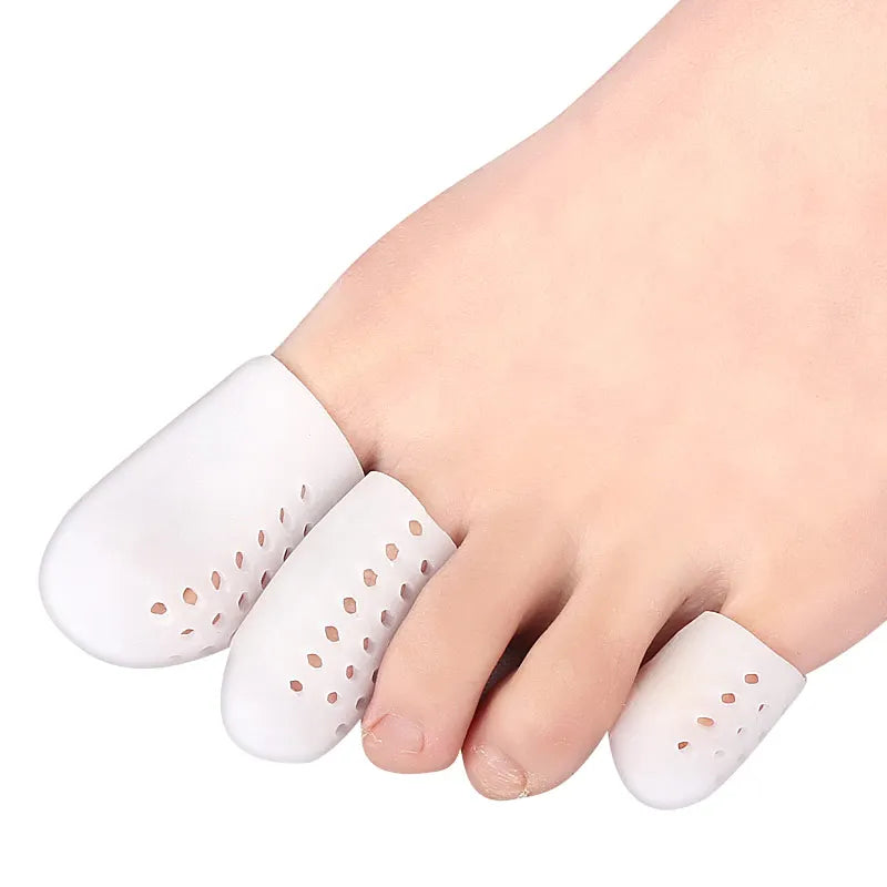 Toe Protector Breathable Gel Toe Cap Silicone Toe Cover Sleeves with Holes Provides Relief From Missing or Ingrown Toenails