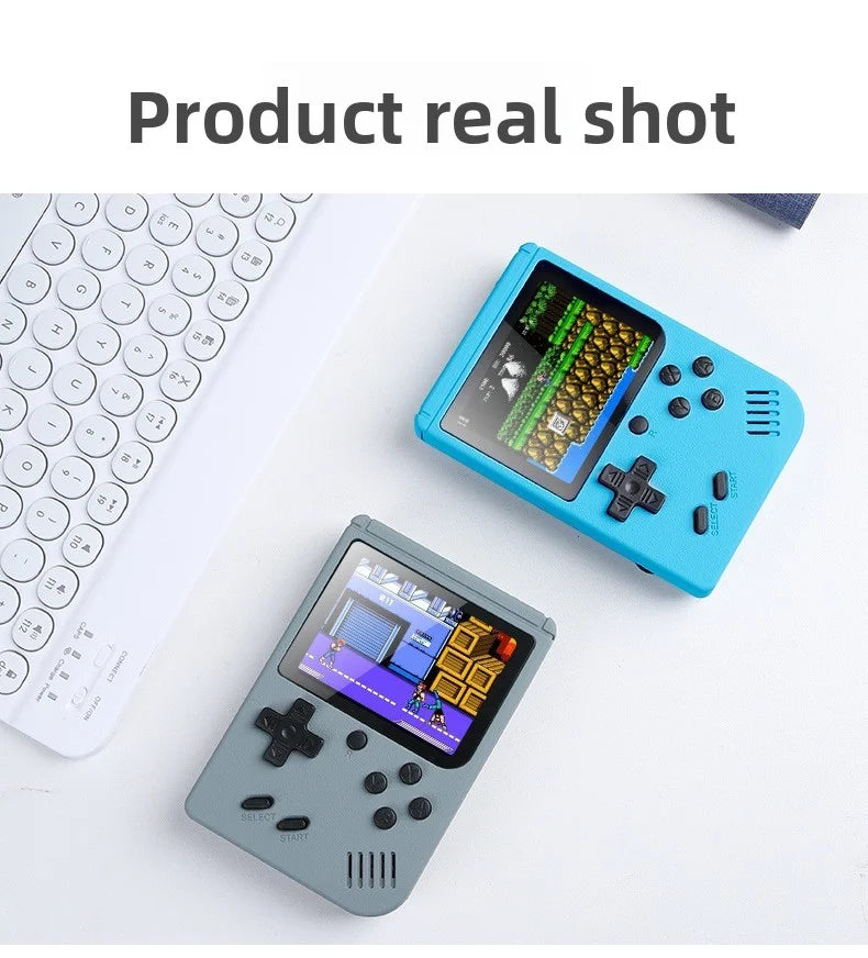 New 400 Classic Retro Color Screen Handheld Game Console Mini Player with TV Connectivity & Two Players Support