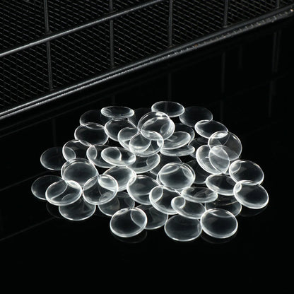 50Pcs 14mm Round Glass Eye Chips Transparent Doll Eye Patch DIY Scrapbooking Crafts Doll Eyeballs Accessories