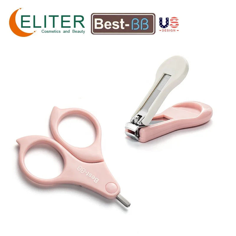 Eliter Hot Sell in Stock 4 in 1 Pink Blue With Plastic Tube Baby Set Babi Care Tool 4In1 Manicure Kids Cute Manicure Set