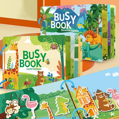 Montessori Educational Toys Preschool Kindergarten Learning Busy Book Sticker Activities for Kids Picture Books XH XHCP-241105