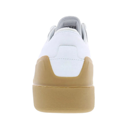 For Men's Court Revival Lace-up Solid Sneakers Cloud White Gum Fashionable Height Increasing EVA Insole Walking Shoes