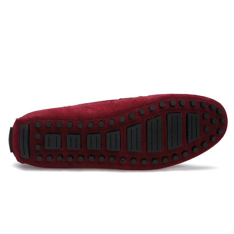 Men's Loafers Gommino Driving Shoes Moccasins Penny Loafer Flats Spring Low-top Faux Suede Slip on Casual Leisure Male Handmade