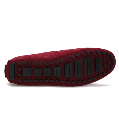 Men's Loafers Gommino Driving Shoes Moccasins Penny Loafer Flats Spring Low-top Faux Suede Slip on Casual Leisure Male Handmade