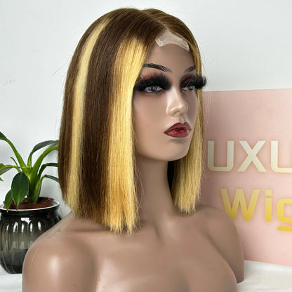 New SDD Bob Wigs 2x6 Closure Wig Bone Straight Natural Virgin Hair Transparent Lace SDD Vietnamese Hair Wig Human Hair Glueless