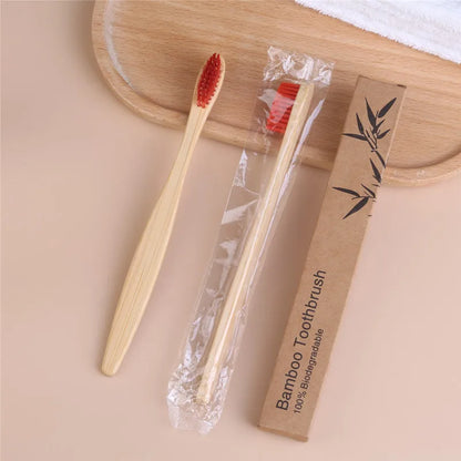 Eco-friendly Travel Hotel Soft Bristle Bamboo Toothbrush With Cheap Price