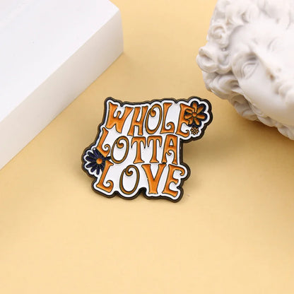 Shmik Funny Rock and Roll Band Enamel Pin Punk Letters Badge Album Collection Jewelry Gift for Music Fans