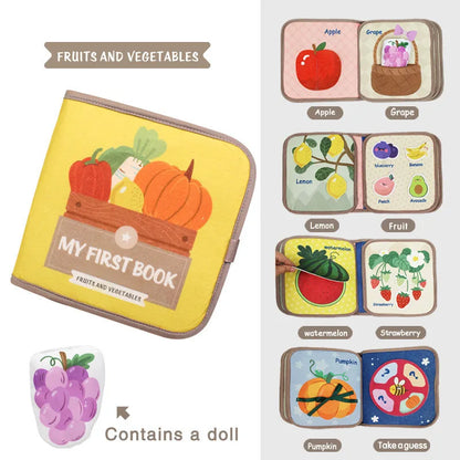 2025 Montessori Toys Toddlers Sensory Board Quiet Busy Book Christmas Gift Felt Wood Materials Bag Unisex