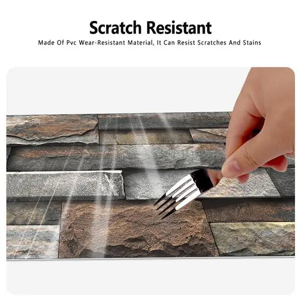 Dark Brown Marble Geometric Peel Stick Wallpaper PVC Self-Adhesive Waterproof Easy Installation Kitchen Bathroom Backsplash 5+