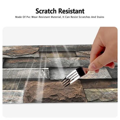 Dark Brown Marble Geometric Peel Stick Wallpaper PVC Self-Adhesive Waterproof Easy Installation Kitchen Bathroom Backsplash 5+