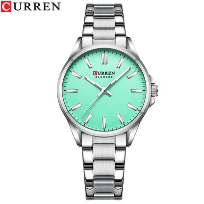 CURREN 9090 Women Watches Brand Luxury Fashion Ladies Watch Stainless Steel Femme Waterproof Luminous Original Quartz Wristwatch