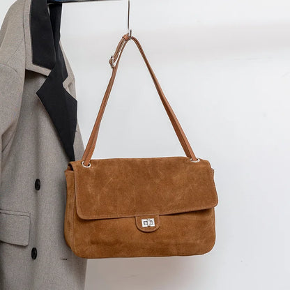 New Trending Top Grain Cowhide Leather Women's Maxi Flap Totes Shoulder Bags Ladies Crossbody Bags Fashion Classic Messenger Bag