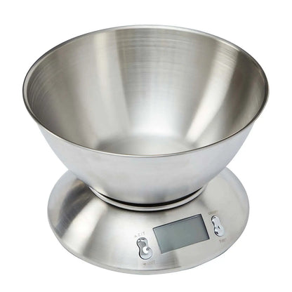 Bowl Stainless Steel Kitchen Scale 5KG 1.8L Digital Nutrition Food Weighing Scale