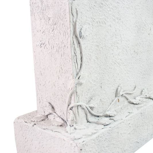Pet Cat-Themed White Resin Tombstone Hand-painted Memorial Art Statue for Outdoor Garden & Pet