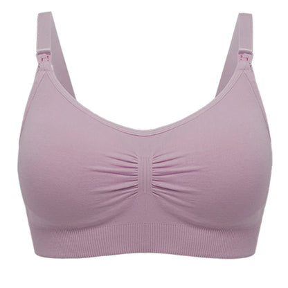 plus Size Seamless Nursing Bra for Women Breathable Maternity Push up Front Closure Underwear Adjustable Straps Wire-Free