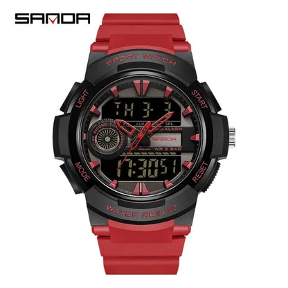 New Waterproof Digital Sports Watch SANDA 6082 High Quality Men's Sports Watch Multi-function Electronic Watch Relogio Masculino