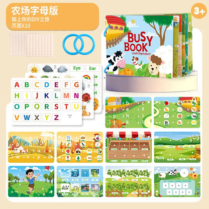 Montessori Educational Toys Preschool Kindergarten Learning Busy Book Sticker Activities for Kids Picture Books XH XHCP-241105